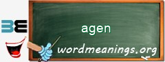 WordMeaning blackboard for agen